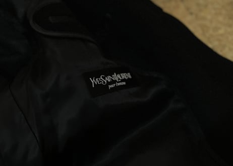 yves saint laurent pure cashmere chester field coat