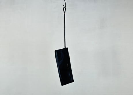 saint laurent leather logo pouch