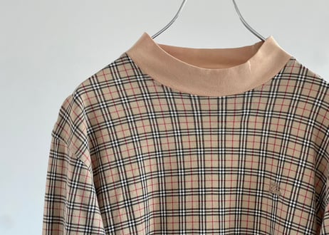 burberry made in poland check mock neck tops