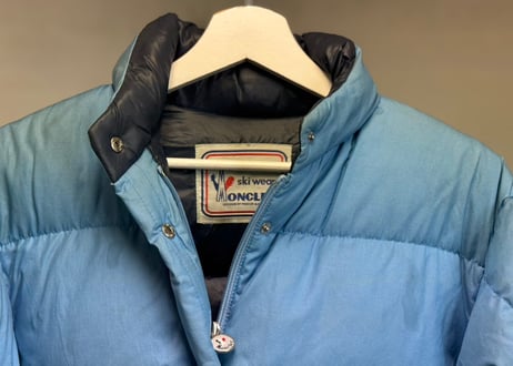 vintage moncler down jacket "blue"