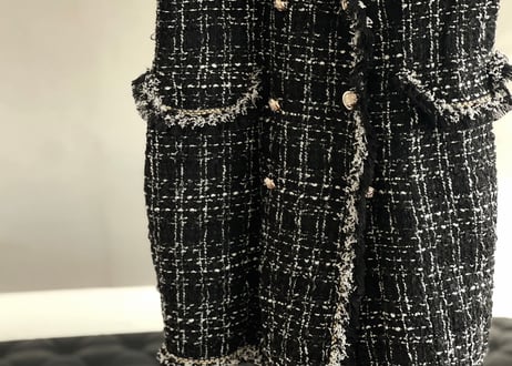 90s tweed double sleeveless coat
