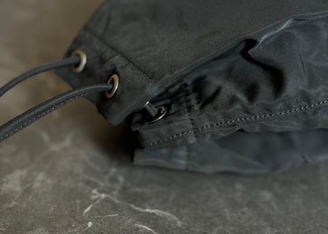 prada nylon "巾着" bag black #B