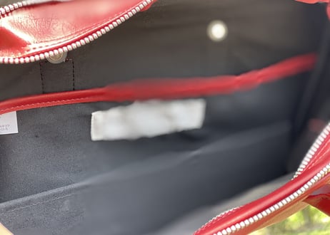 robe de chambre comme des garcons leather bag
