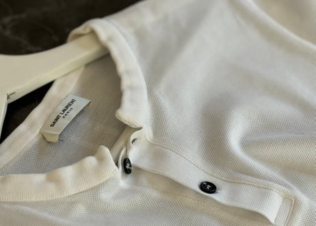 saint laurent logo henry neck tops