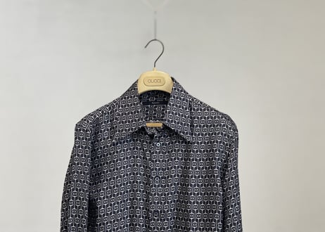 gucci Jacquard silk shirt dead stock
