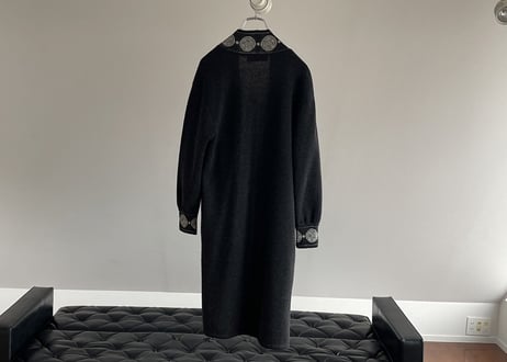 80s nina ricci knit long coat