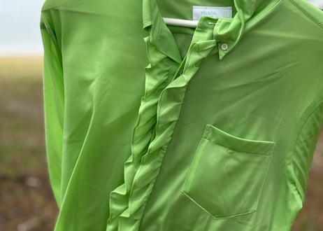 prada 2019ss "look47 48" runway model frill shirt