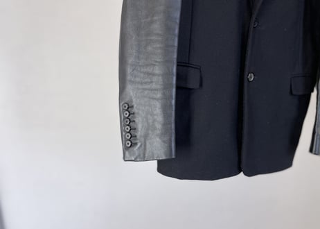 givenchy by riccardo tisci leather sleeve jacket
