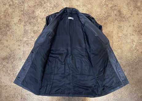 90's balenciaga leather coat made in spain