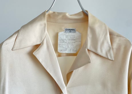 chanel silk pearl shirt
