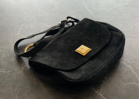 yves saint laurent rive gauche made in France leather shoulder bag
