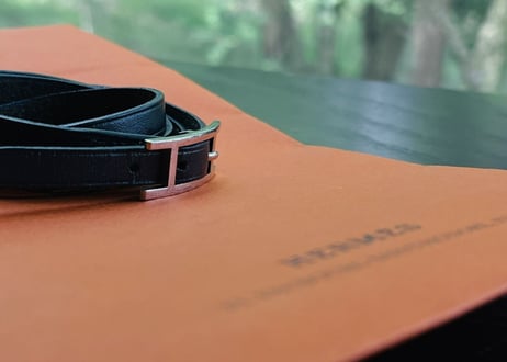 hermes  leather bracelet "api"