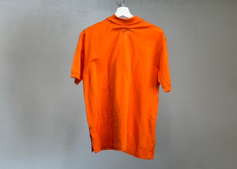 hermes H logo orange polo shirt