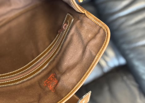 loewe anagram leather shoulder bag