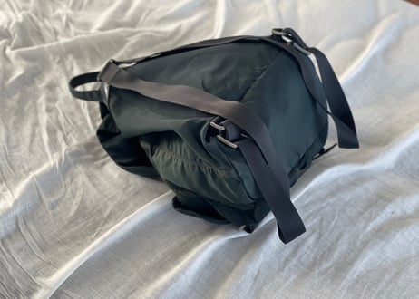 prada back pack green