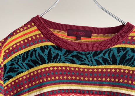 kenzo mulch colar stripe knit