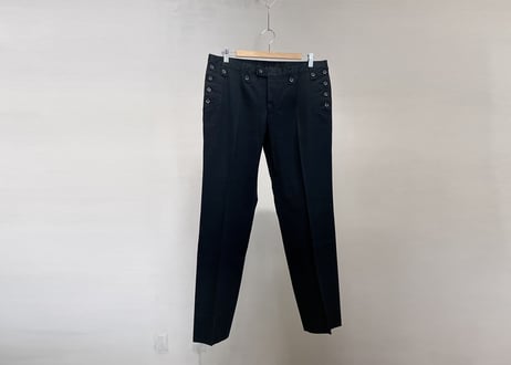 gucci design button trousers