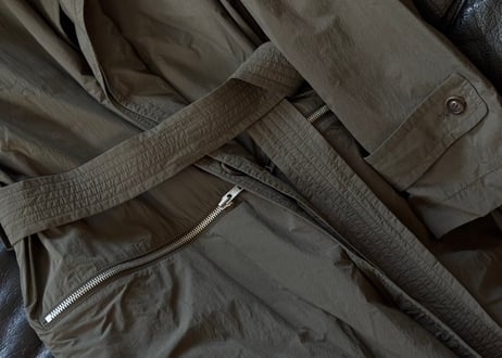 maison margiela technical fabric trench coat