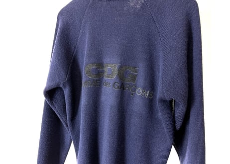 good design shop comme des garcons logo cardigan