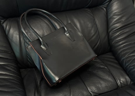 jilsander logo leather bag