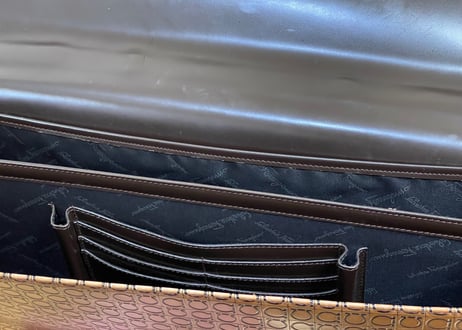 salvatore ferragamo  gancio leather bag