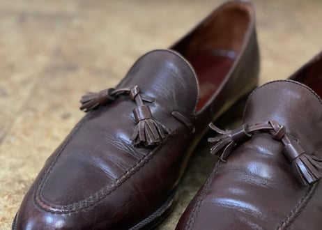 70-80s loewe leather tassel loafer 42