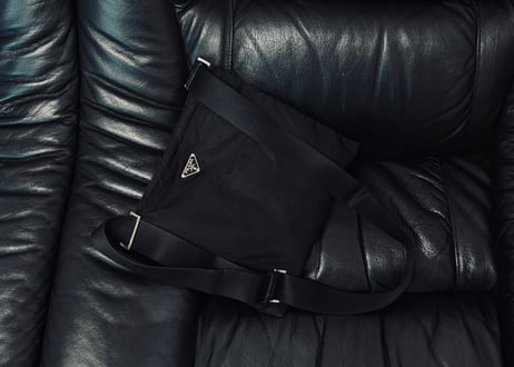 prada nylon logo bag