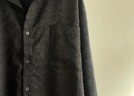 90s jacquard over size shirt
