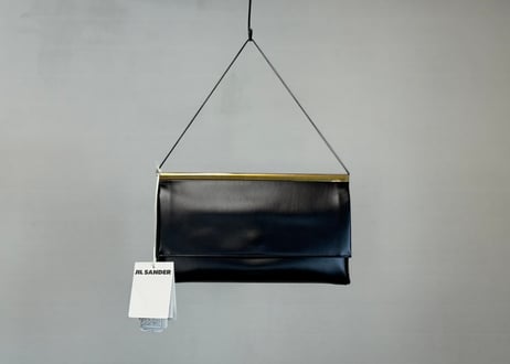 jilsander logo leatehr shoulder bag dead stock