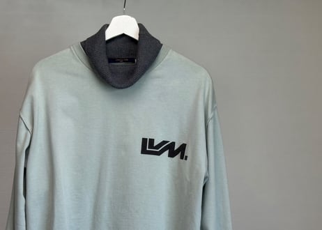 louis vuitton by "Virgil Abloh" knit layered sweat