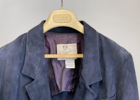 70s gucci leather tailored jacket