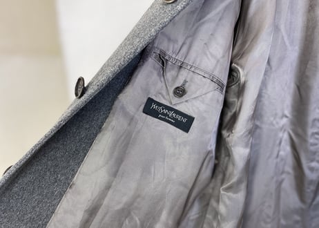 yves saint laurent  cashmere wool belt coat