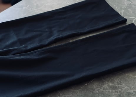 chanel "coco logo" black trousers