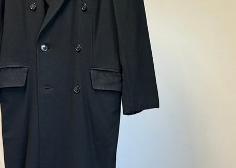 yves saint laurent wool double long coat