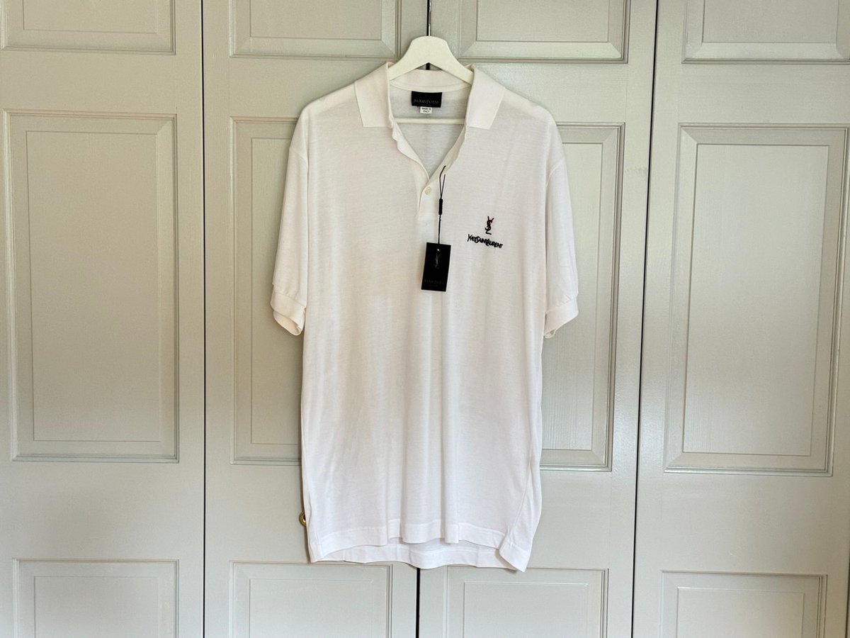 90s yves saint laurent rogo polo shirt dead sto 90s yves saint laurent rogo polo shirt dead sto