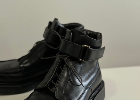 90-00s prada leather boots #d