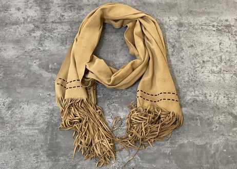 80s loewe anagram leather stole