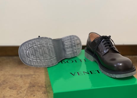 bottega veneta 2020 clear sole shose dead stock 42 dark brown