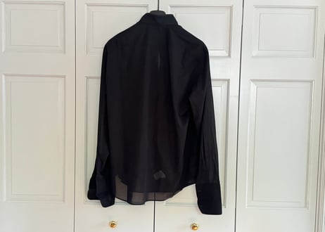 giorgio armani cufflinks black shirt