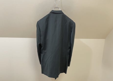 80s green double set up suit