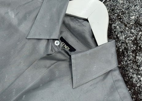 fendi 2024ss logo "総柄" silk shirt