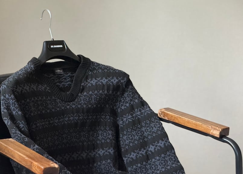 98ss 本人期 JIL SANDER ダークグレー Vネックニット 短丈 98ss 本人期 JIL SANDER ダークグレー Vネックニット 短丈