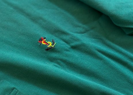 90s yves saint laurent ysl rogo polo shirt dead stock
