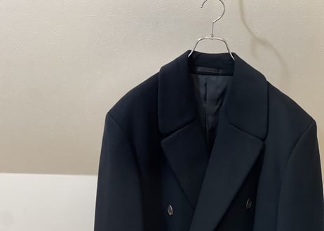 80-90s cashmere wool double long coat #12