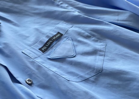 prada 2021ss triangle logo shirt