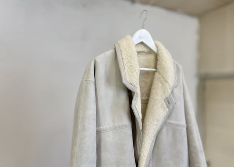 80s loewe mouton leather jacket