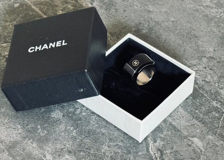 vintage chanel coco silver ring #2
