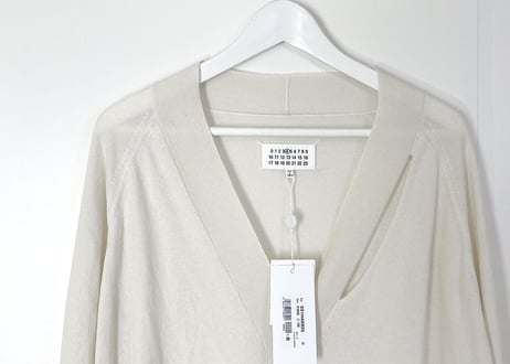 2019ss maison margiela cashmere over size cardigan white dead stock