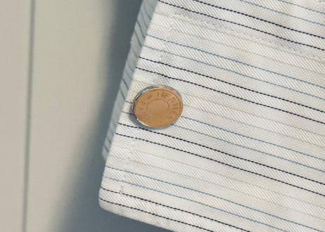 hermes serie button stripe shirt