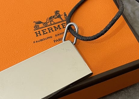 hermes silver necklace